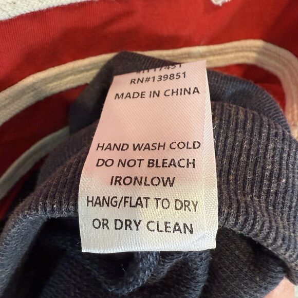 Oddi Sweatshirt Pullover American Flag Navy Blue Red USA Oversized S - Picture 4 of 10